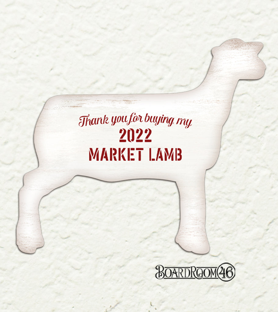 BRWS313 4H Thank You for Buying My Market Lamb 12x6