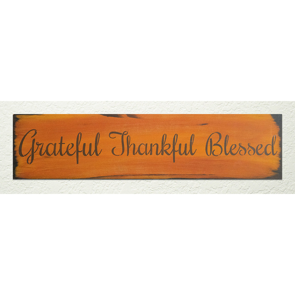 BRWS351 Grateful Thankful Blessed- 30x7