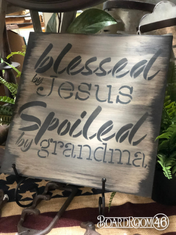 BRWS408 Blessed by Jesus Spoiled by "Personalized" 12x12