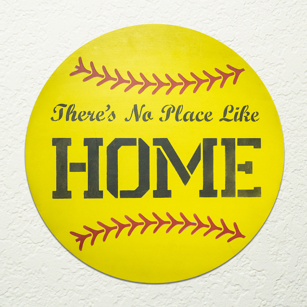 BRWS431 No Place Like Home Baseball 18in round