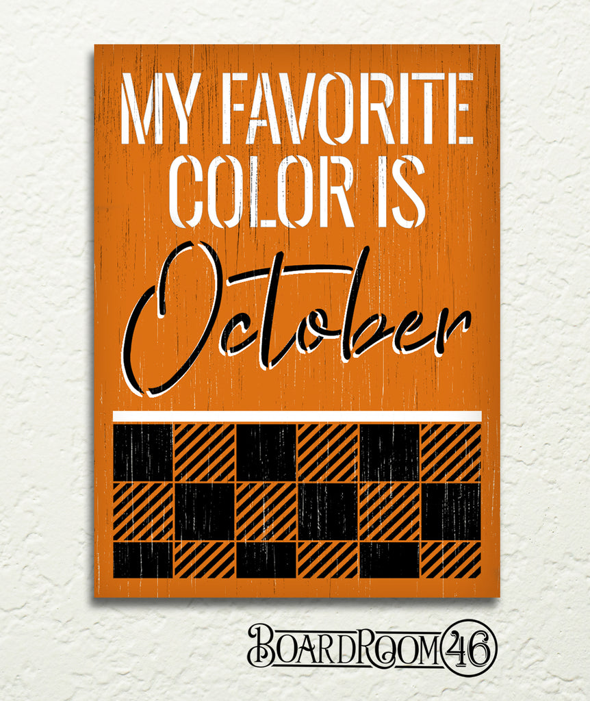 BRWS516 My Favorite Color is October 11x15
