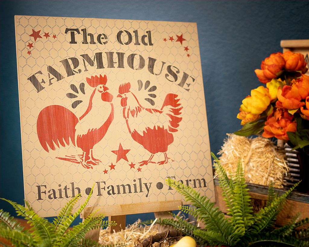BRWS5261 Old Farmhouse-Faith-Family-Farm 18x18