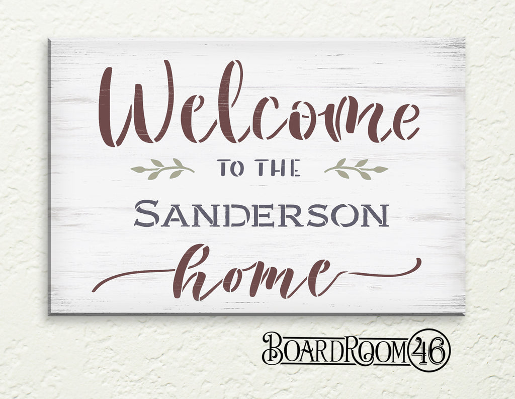 BRWS6032 Personalized Welcome Home 24 x 16