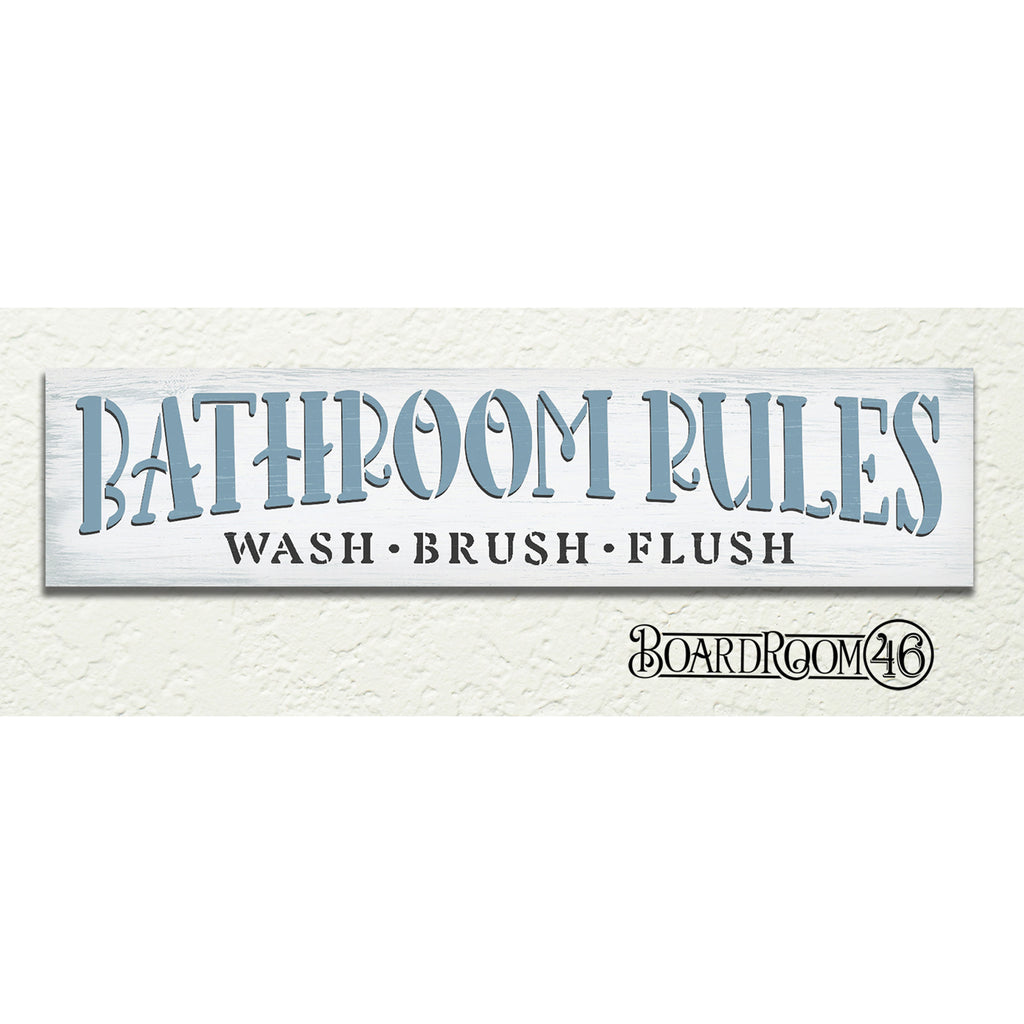 BRWS6167 Bathroom Rules 30x7