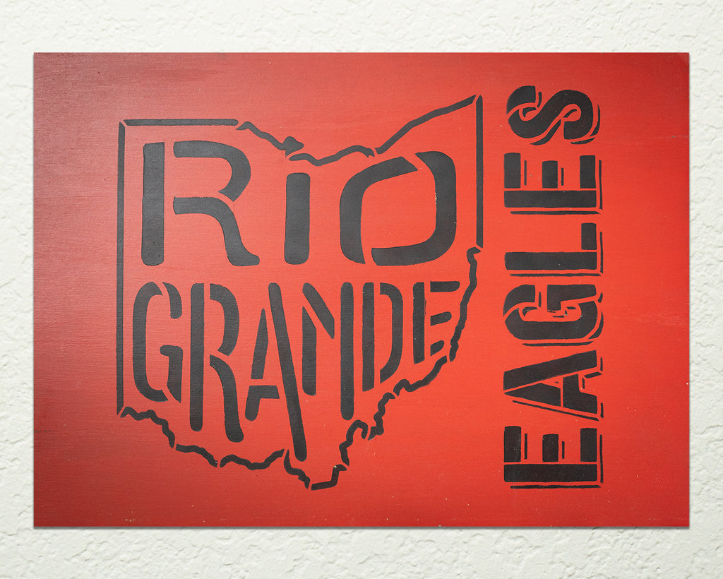 BRWS692 Ohio School Rio Grande Eagles 18x13