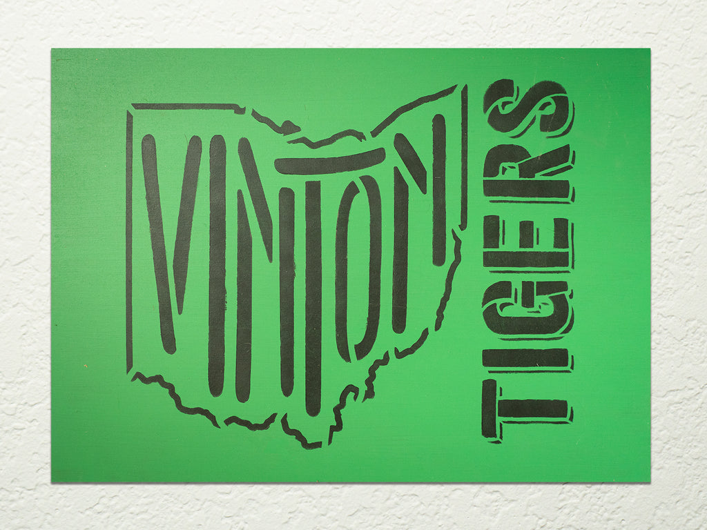 BRWS694 Ohio School Vinton Tigers 18x13