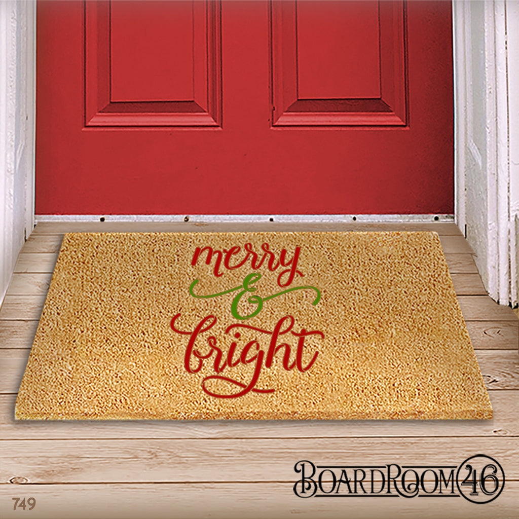 BRWS749 Merry & Bright 30x20 Doormat