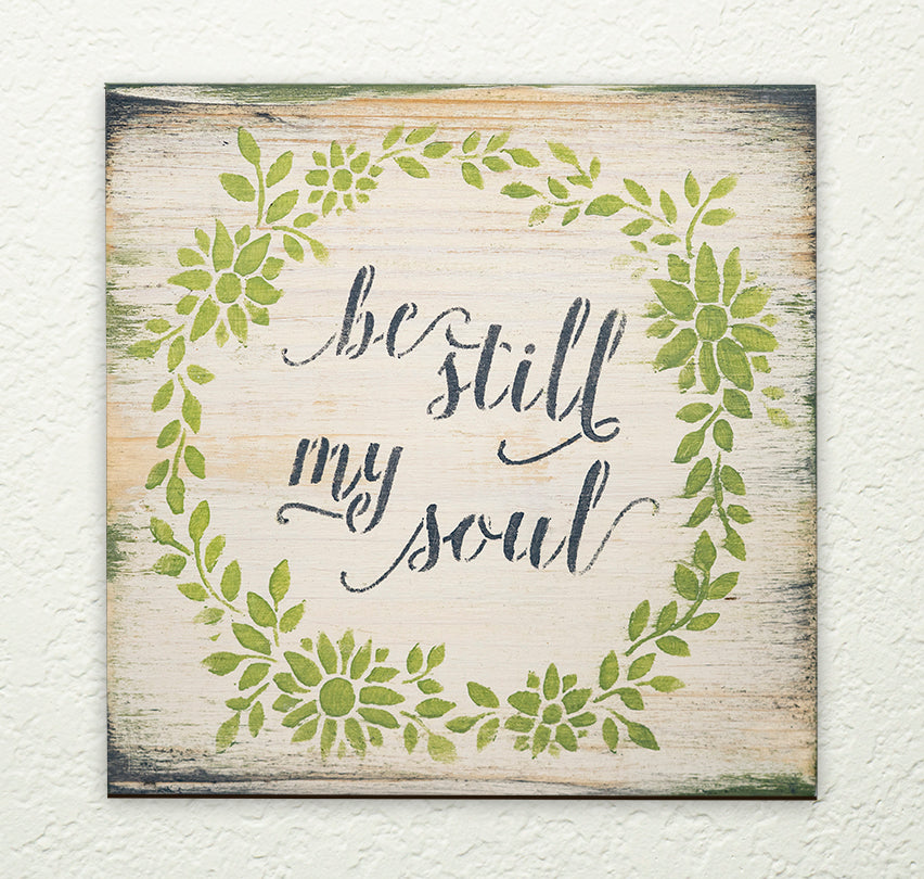 Be Still My Soul DIY to go Kit | 8x8 Stencil and Board