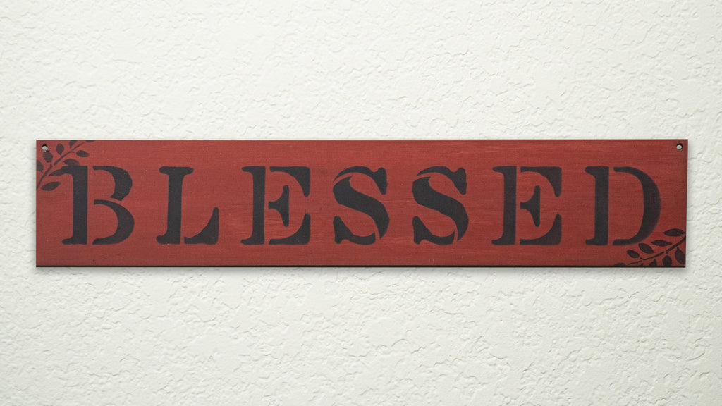 Blessed Print DIY to go Kit | 18x3.5 Stencil and Board