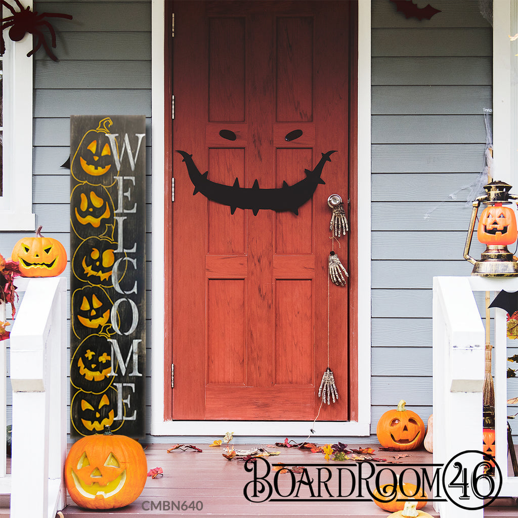 BRTS640 Stacked Pumpkins Welcome 4ft Tall Porch Sign