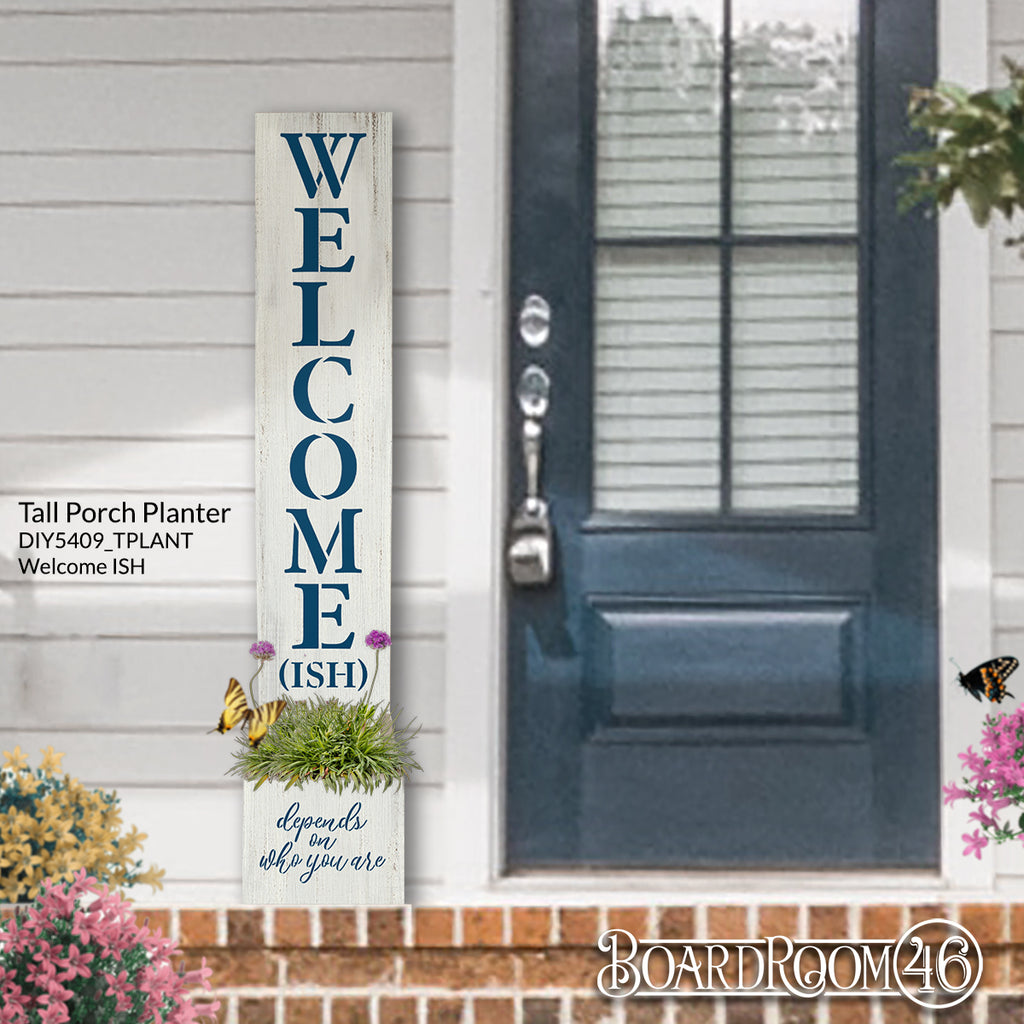 DIY5409 Welcome ISH Tall Porch Planter