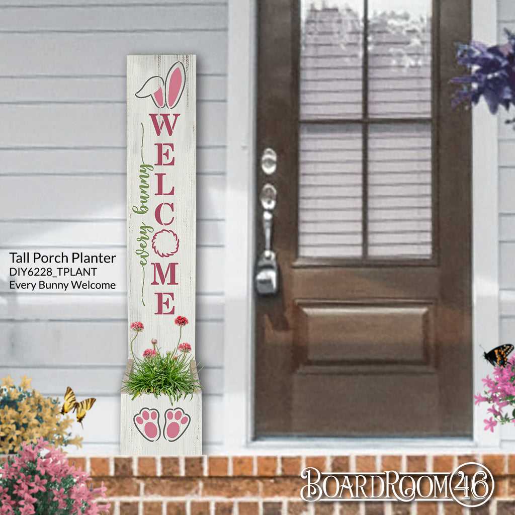 DIY6228 Every Bunny Welcome Tall Porch Planter