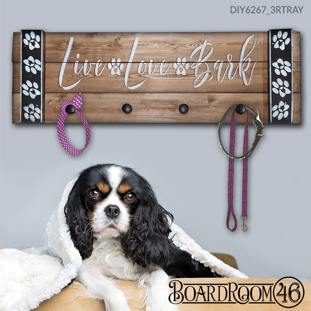 DIY6267 Live Love Bark Tray/Wall Hanger
