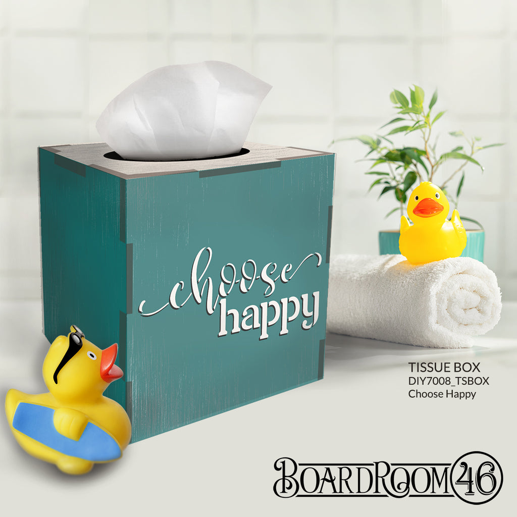 DIY7008 Choose Happy Tissue Box