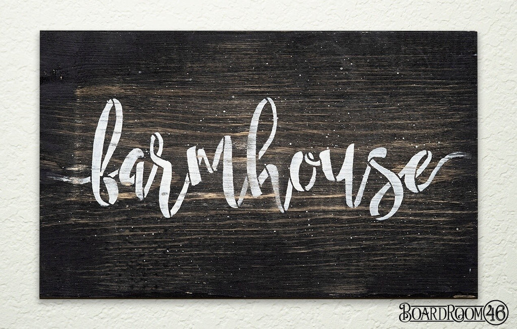 Farmhouse Cursive DIY to go Kit | 9x6 Stencil and Board