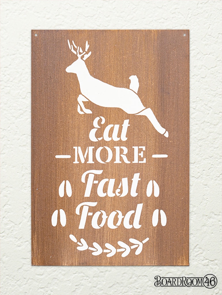 Eat More Fast Food DIY to go Kit | 6x9 Stencil and Board