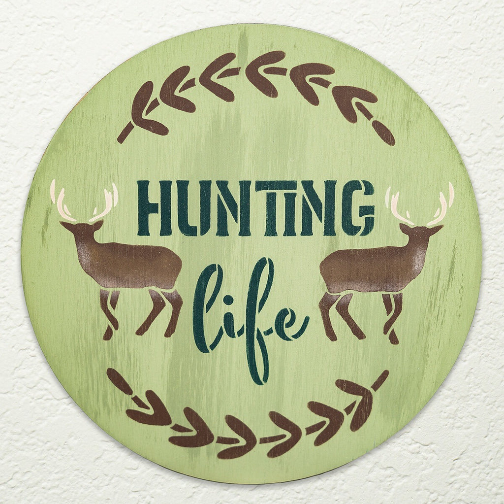 Hunting Life DIY to go Kit | Round 12" Stencil and Board