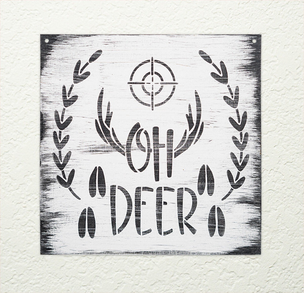 Oh Deer  DIY to go Kit | 9x9 Stencil and Board