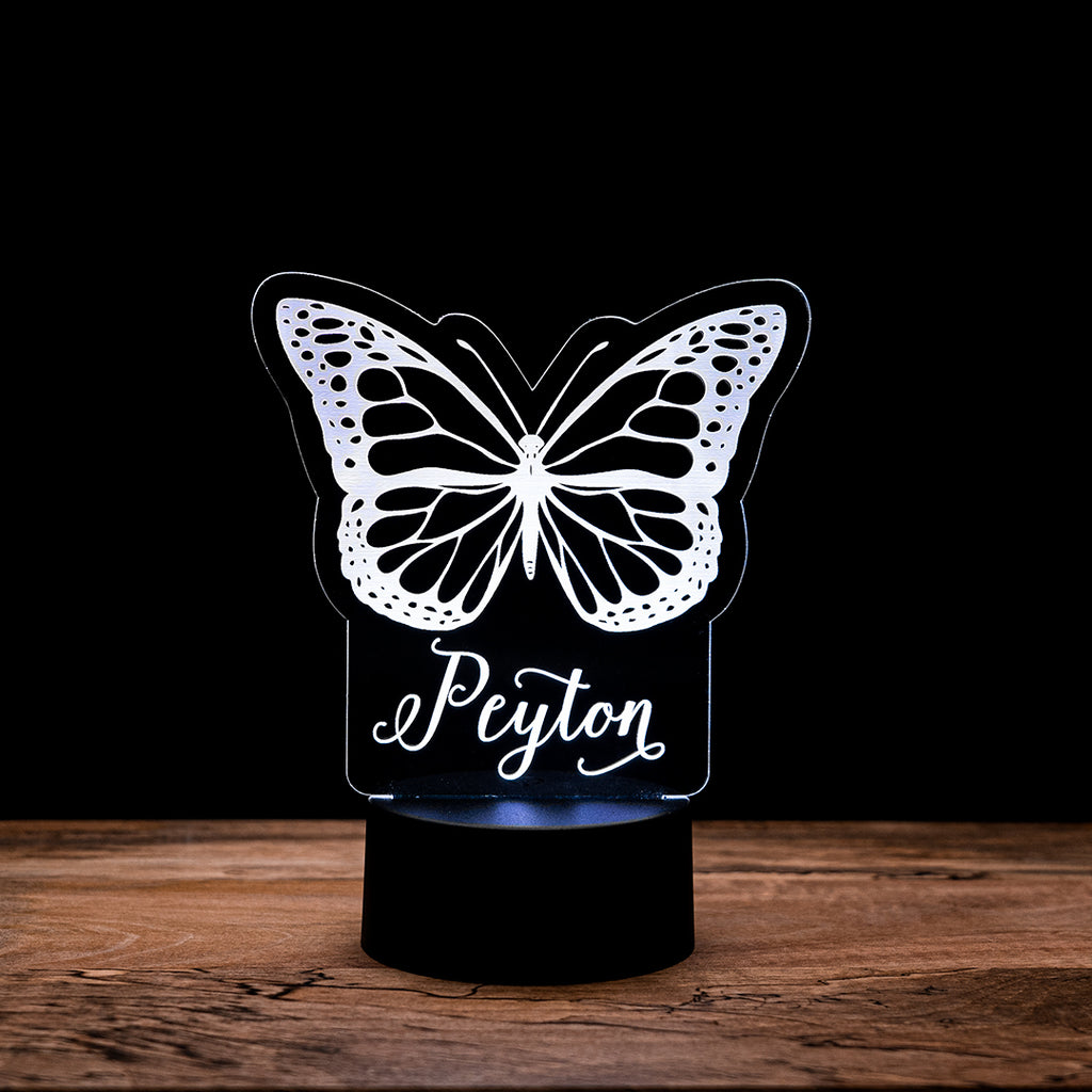 LPAG038 Butterfly Acrylic Light Up Sign with LED Base Night Light