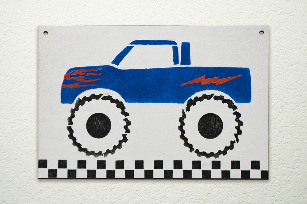 Monster Truck DIY to go Kit | 7.5x5 Stencil and Board