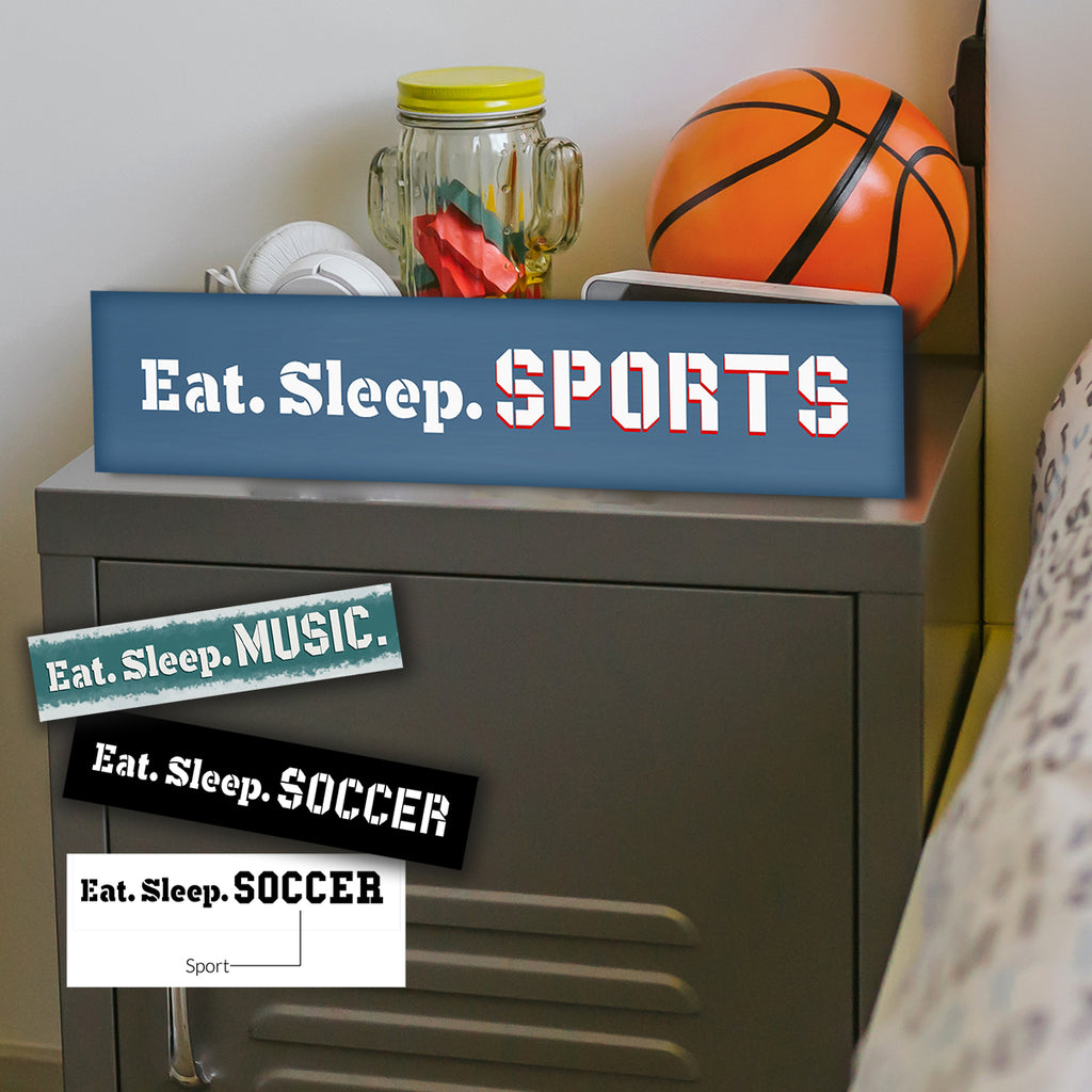 BRWS057 Eat Sleep Sports Personalized 30x7