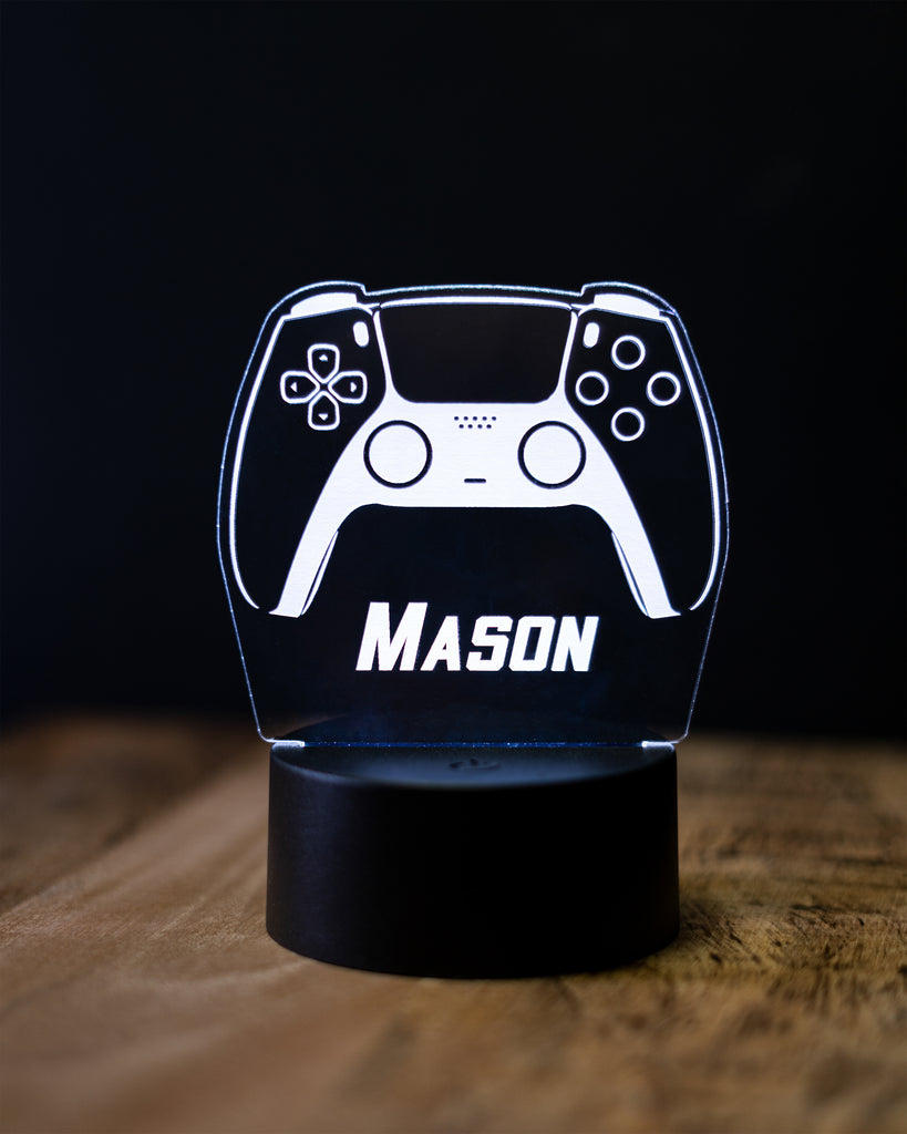 LPAG024 LED Light Stand - PlayStation5 Controller Acrylic Light Up Sign with LED Base Night Light