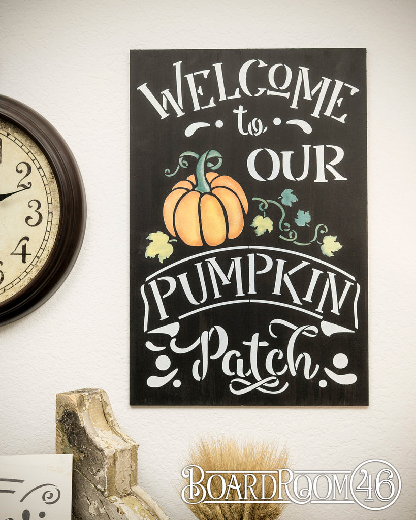BRWS3551 Welcome to Our Pumpkin Patch 12x18