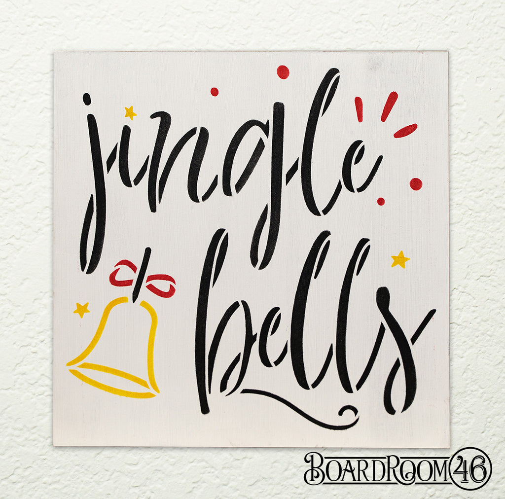 Jingle Bells DIY to go Kit | 9x9 Stencil and Board