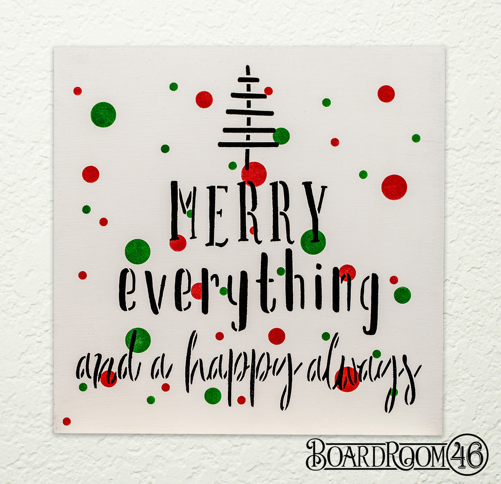 Merry Everything DIY to go Kit | 12x12 Stencil and Board