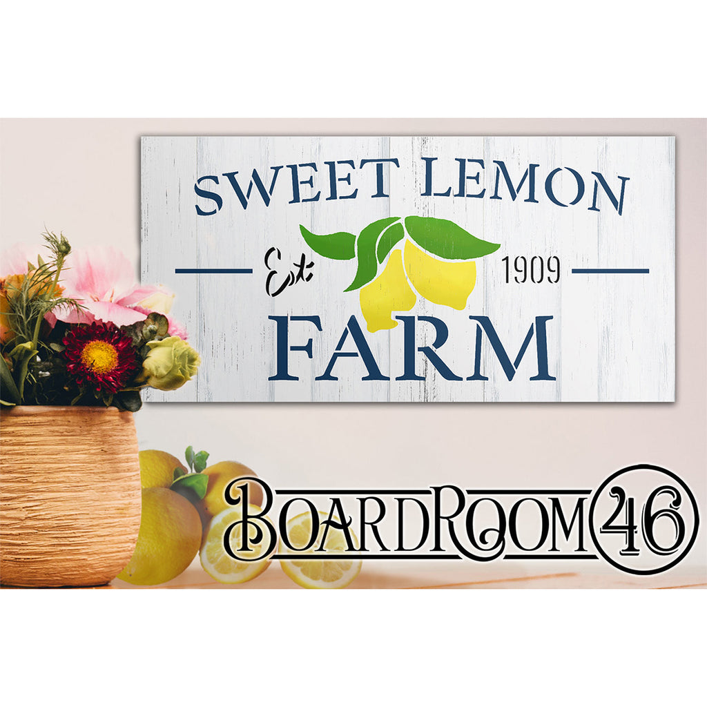 BRWS5435 Sweet Lemon Farm  Est 1909 l 27x13