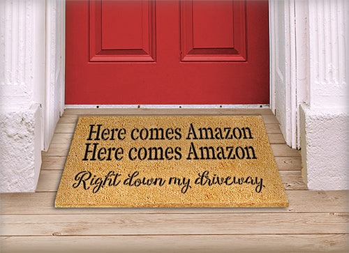 BRWS5527 Here Comes Amazon Doormat