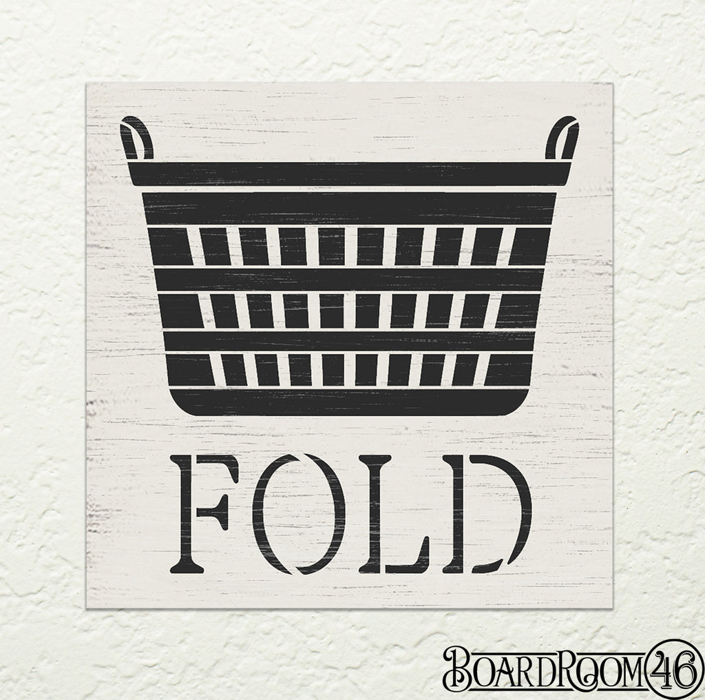 Fold Laundry DIY to Go Kit l 9x9 Stencil and Board