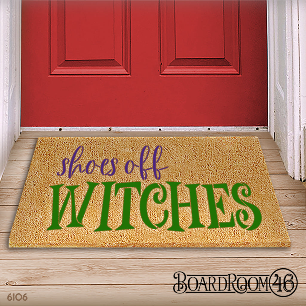 BRWS6106 Shoes Off Witches 30x20 Doormat
