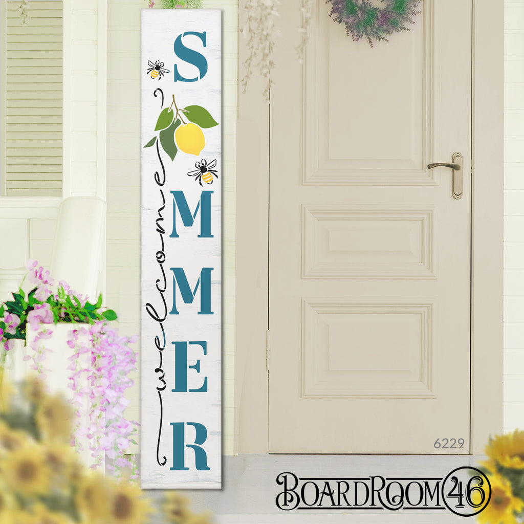 BRTS6229 Welcome Summer with Lemons 6ft Tall Porch Sign