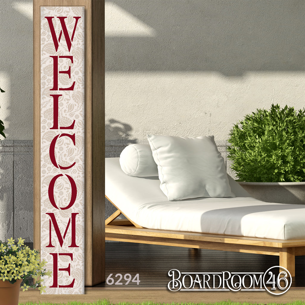 BRTS6294 Elegant Serif  Welcome Tall Porch 6ft
