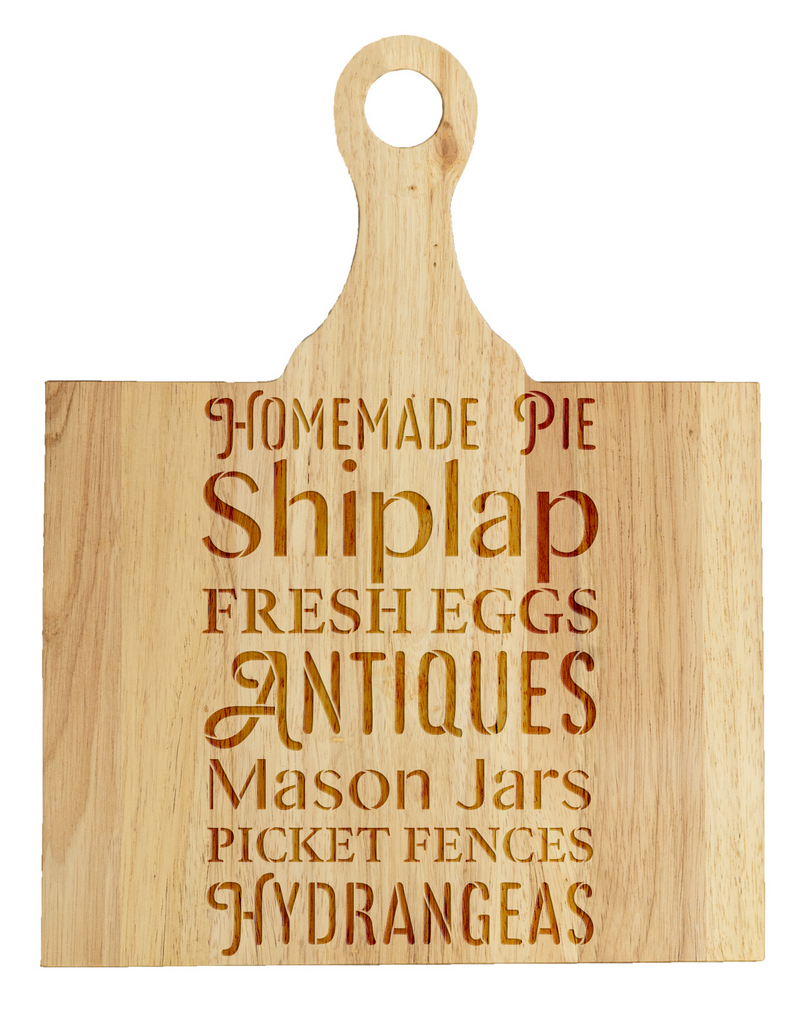 LPCB035 Personalized Cutting Board Country Home Words
