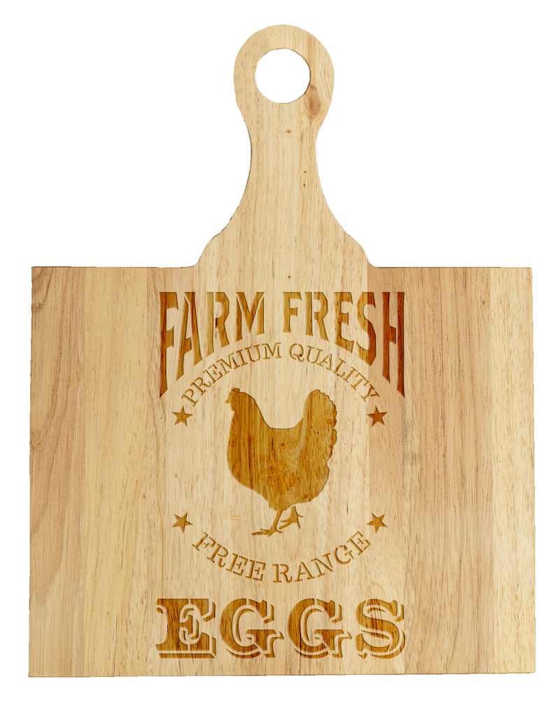 LPCB030 Personalized Cutting Board Farm Fresh Eggs