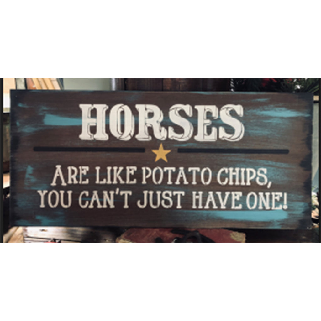 BRWS232 Horses Are Like Potato chips 24x11