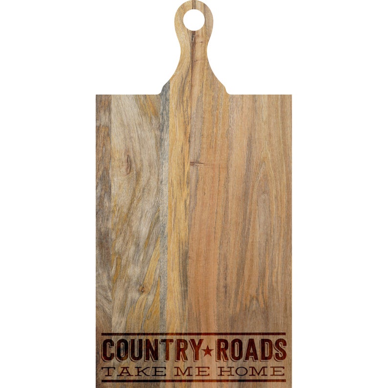 LPCB060 Personalized Cutting Board Country Roads Take Me Home