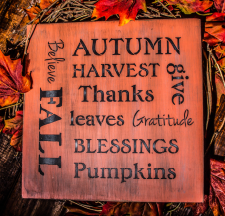 BRWS352 Autumn Harvest Sayings 15x15