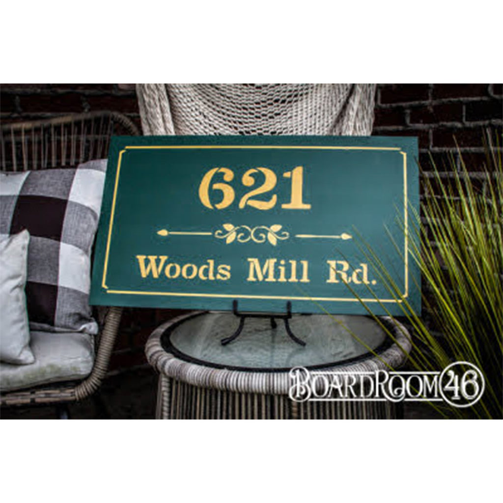 BRWS5431 Personalized Address Sign- Country Style l 21x12