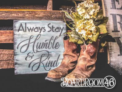 BRWS252 ALWAYS STAY HUMBLE & KIND SQUARE 15X15